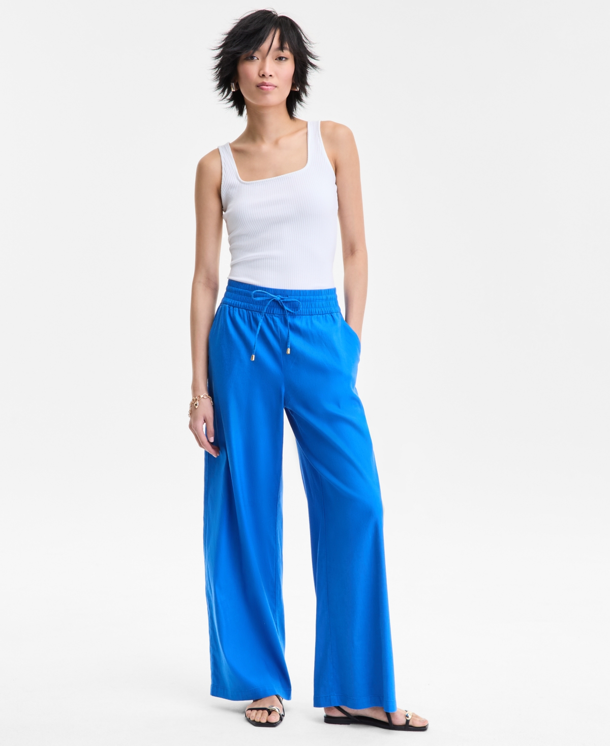 Inc International Concepts Women's High Rise Wide-leg Pants, Exclusively At Macy's