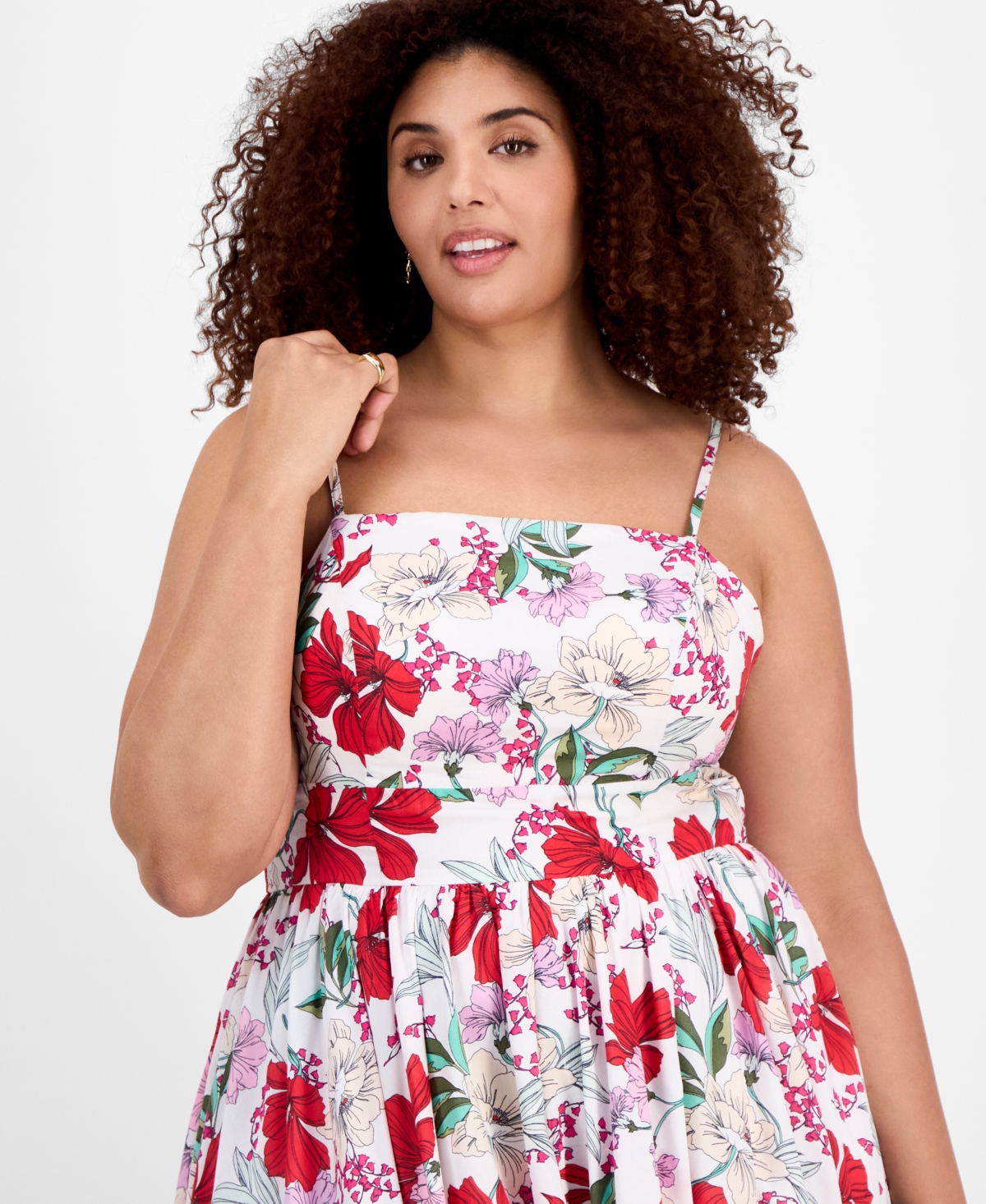 On 34th Plus Size Delicate Garden Maxi Dress, Exclusively At Macy's