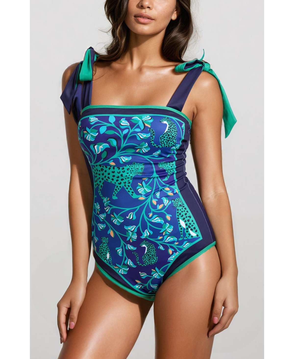 Women's Green Wonderland Reversible One-Piece Swimsuit - Green