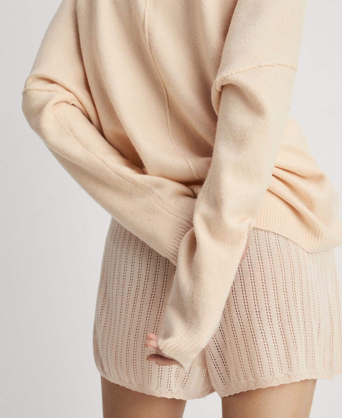 Mango Women's Oversize Knit Sweater In Light Pink