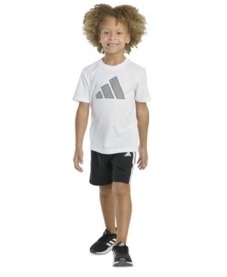 adidas - Toddler & Little Boys Short-Sleeve T-Shirt & Woven Shorts, 2 Piece Set