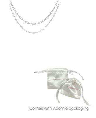 Silver 3mm and 4mm Paper Clip Chain Set