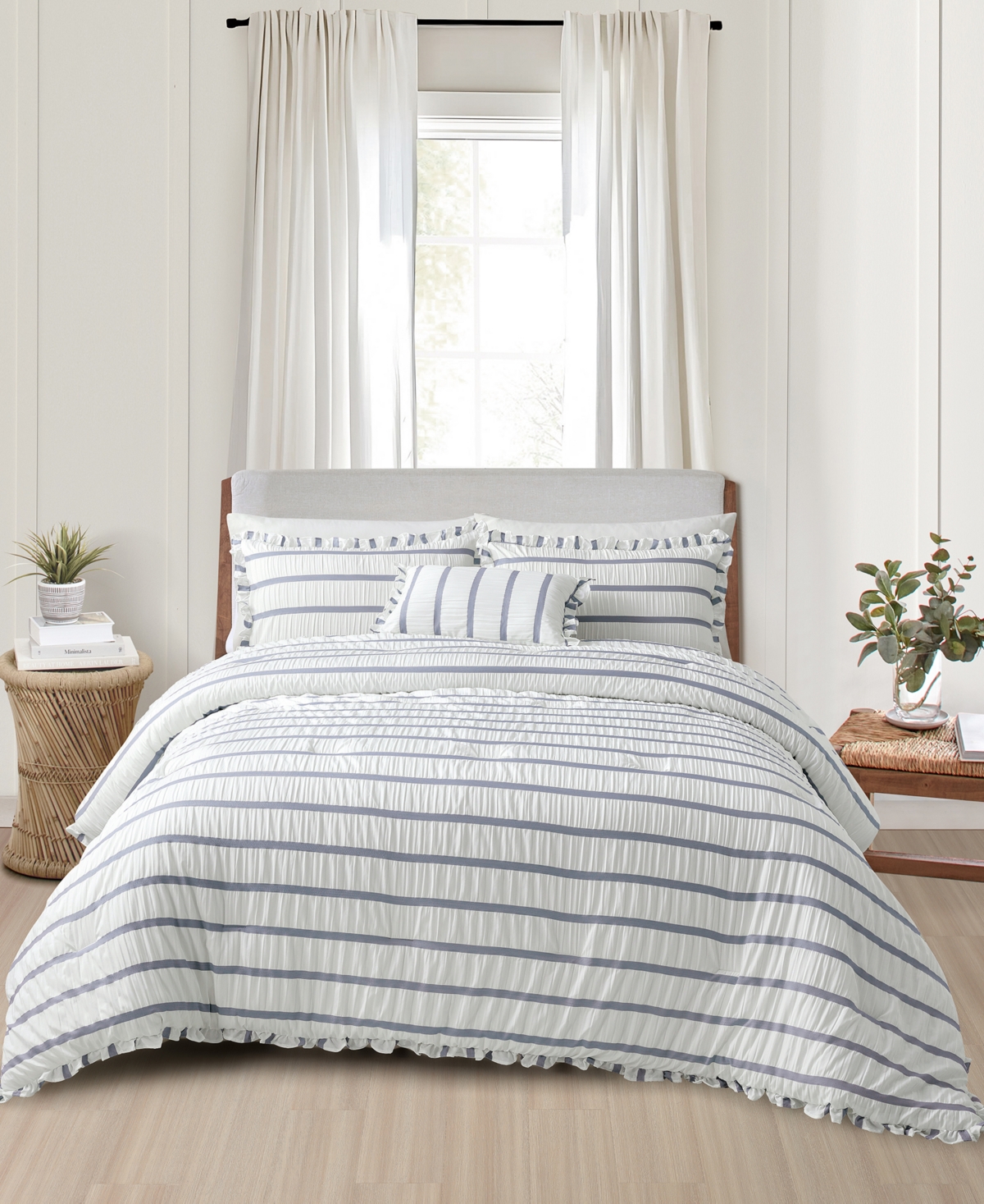 Sunham Splendid Kona Seersucker 4-pc. Comforter Sets