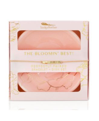 Bracelet + Dish Set - FLOWER - Rnd dish/Card Box