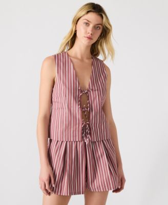 Women's Malena Striped Pull-On Shorts