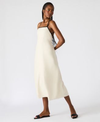 Women's Riyan Tipped Apron-Neck Midi Dress