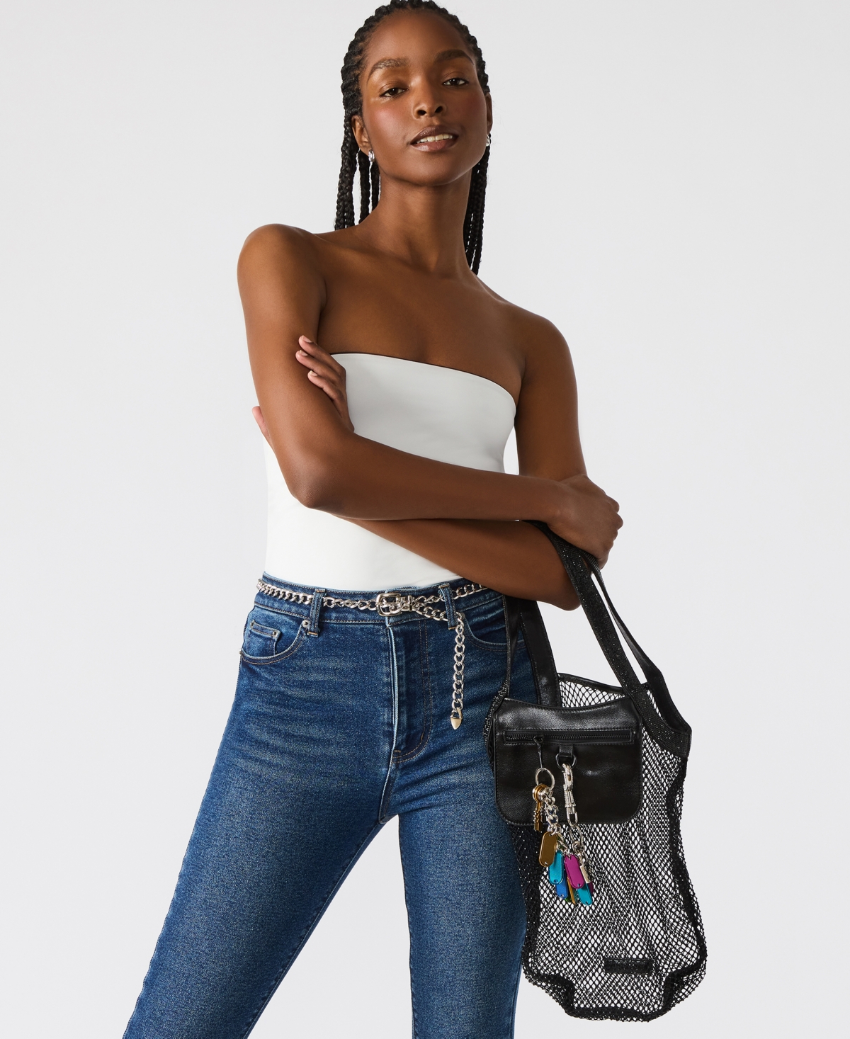 Steve Madden Aria Tube Top In Black