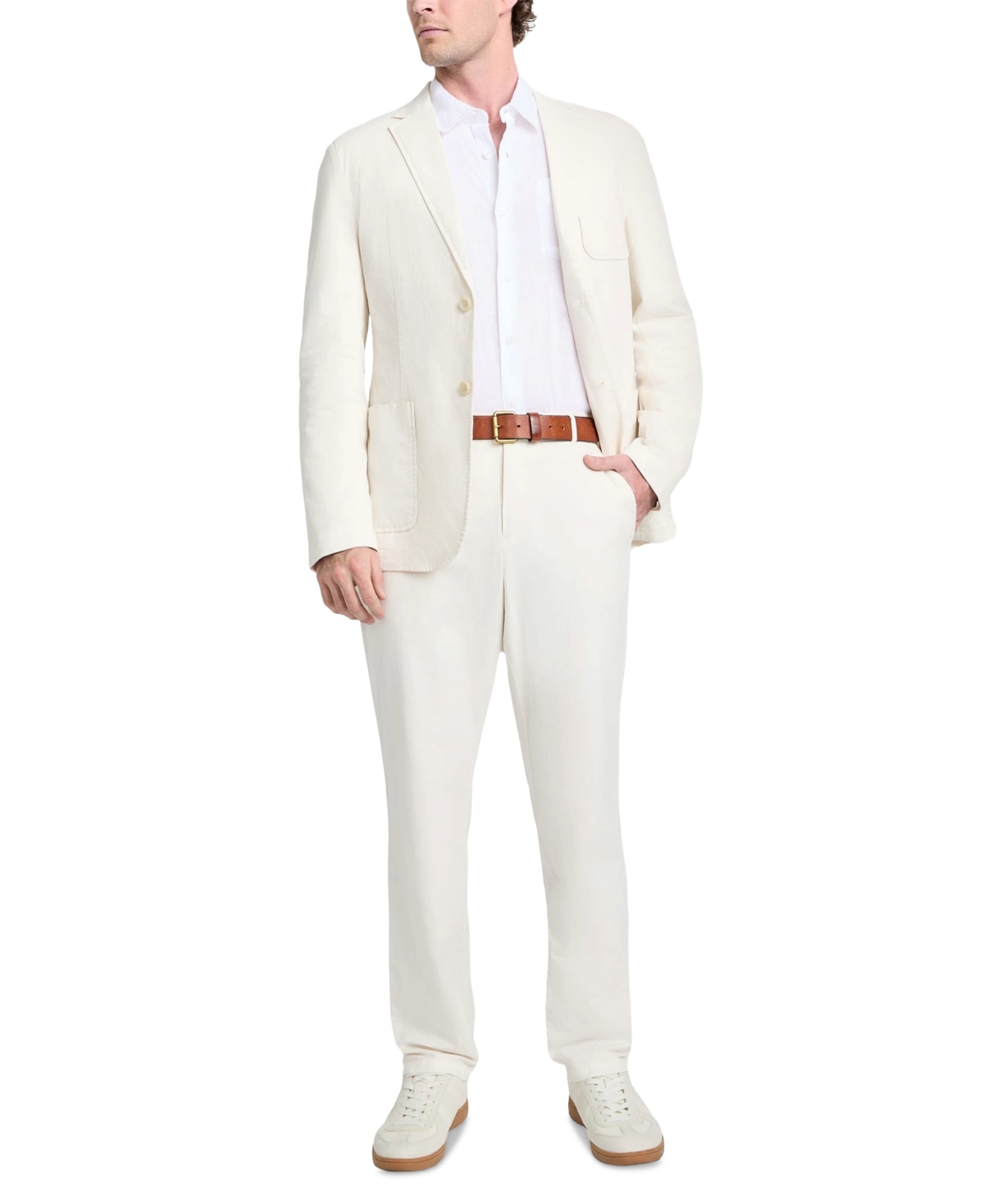 Guess Men's Tyron Slim-fit Solid Blazer In Quicksand