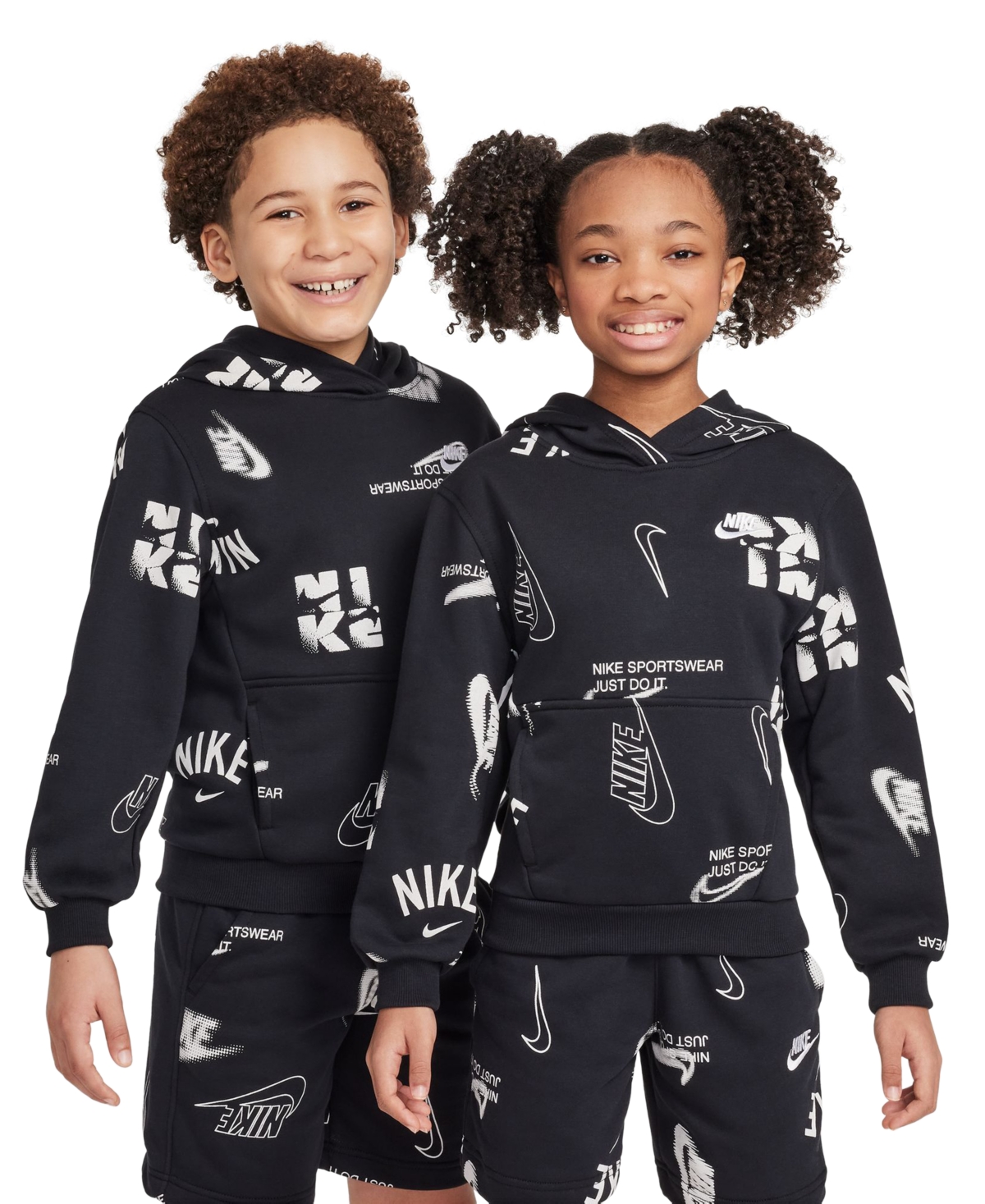 Nike Sportswear Big Kids Club French Terry Hoodie In Black