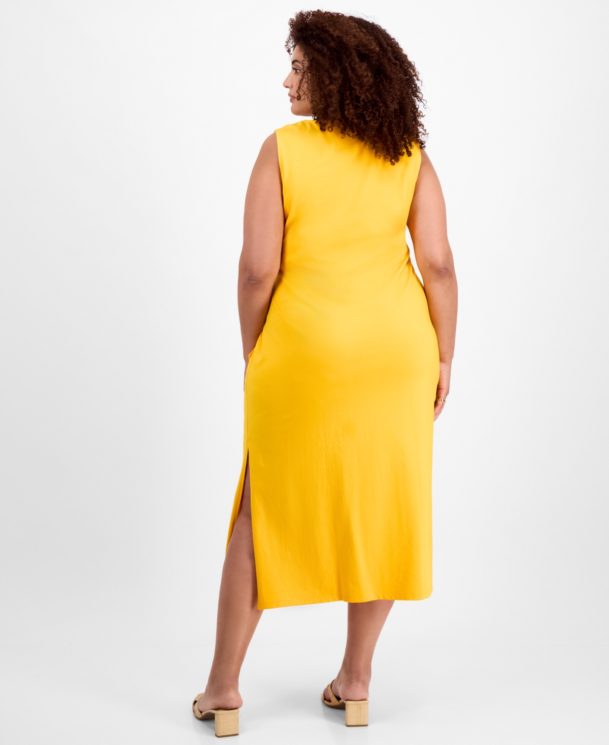 On 34th Trendy Plus Size Side-tie Midi Dress, Exclusively At Macy's