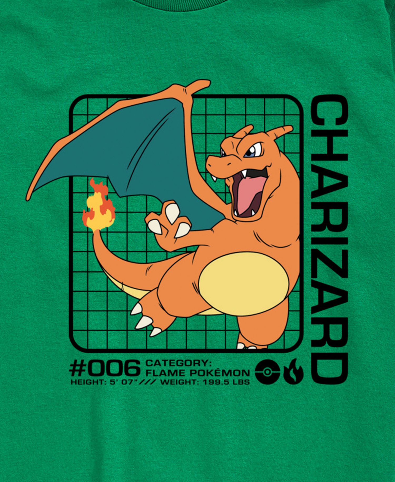 Pok&eacute;mon Big Boys Charizard Graphic Tee
