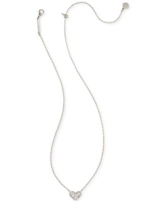 2-Pc. Set Pav&eacute; Heart 19" Necklaces