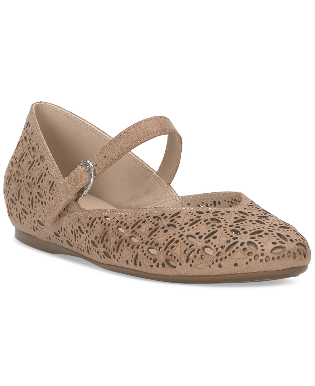 Women's Cyrena Eyelet Mary Jane Ballet Flats - French Grey Blue Summer Haze