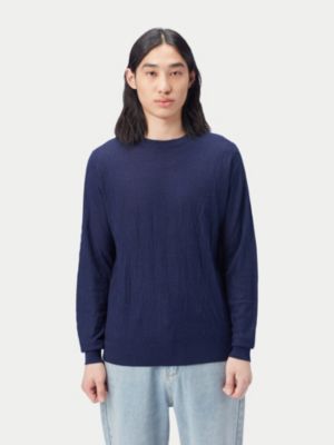 Men's Lightweight Silk Cashmere Textured Sweater Taupe