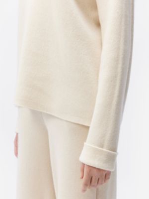 Women's Organic Color Cashmere Roll-Neck Sweater