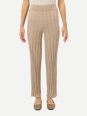 Women's Textured Knit Cashmere Pants