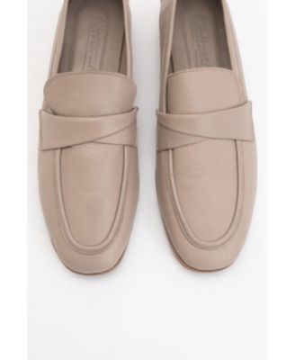 Splice Leather Flat Loafers (Women)