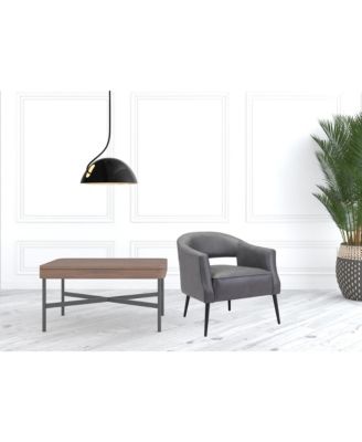 Faux Leather and Gold Armchair for Stylish Living Room or Office Decor