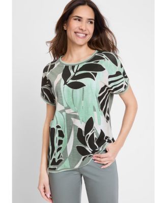 Women's Abstract Palm Print T-Shirt