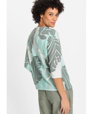 Women's Tropic Palm Leaf Jersey Top