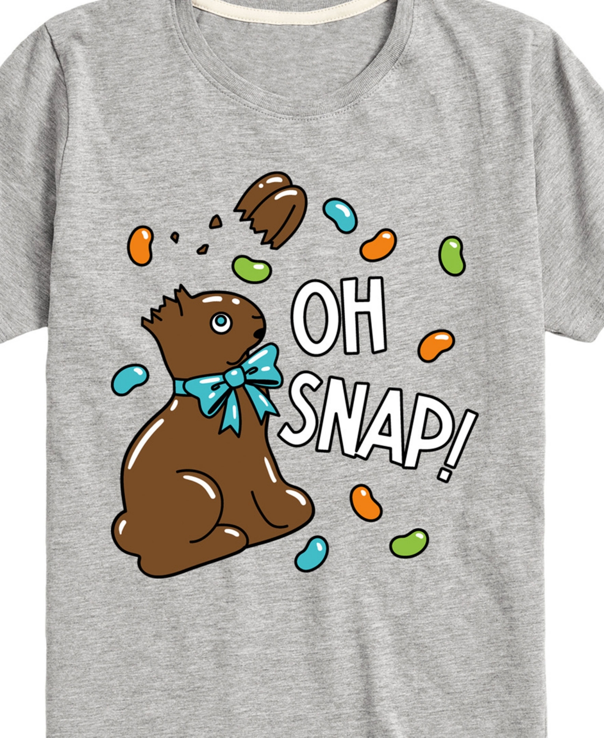 Hybrid Big Boys Easter Oh Snap Graphic T-shirt In Gray
