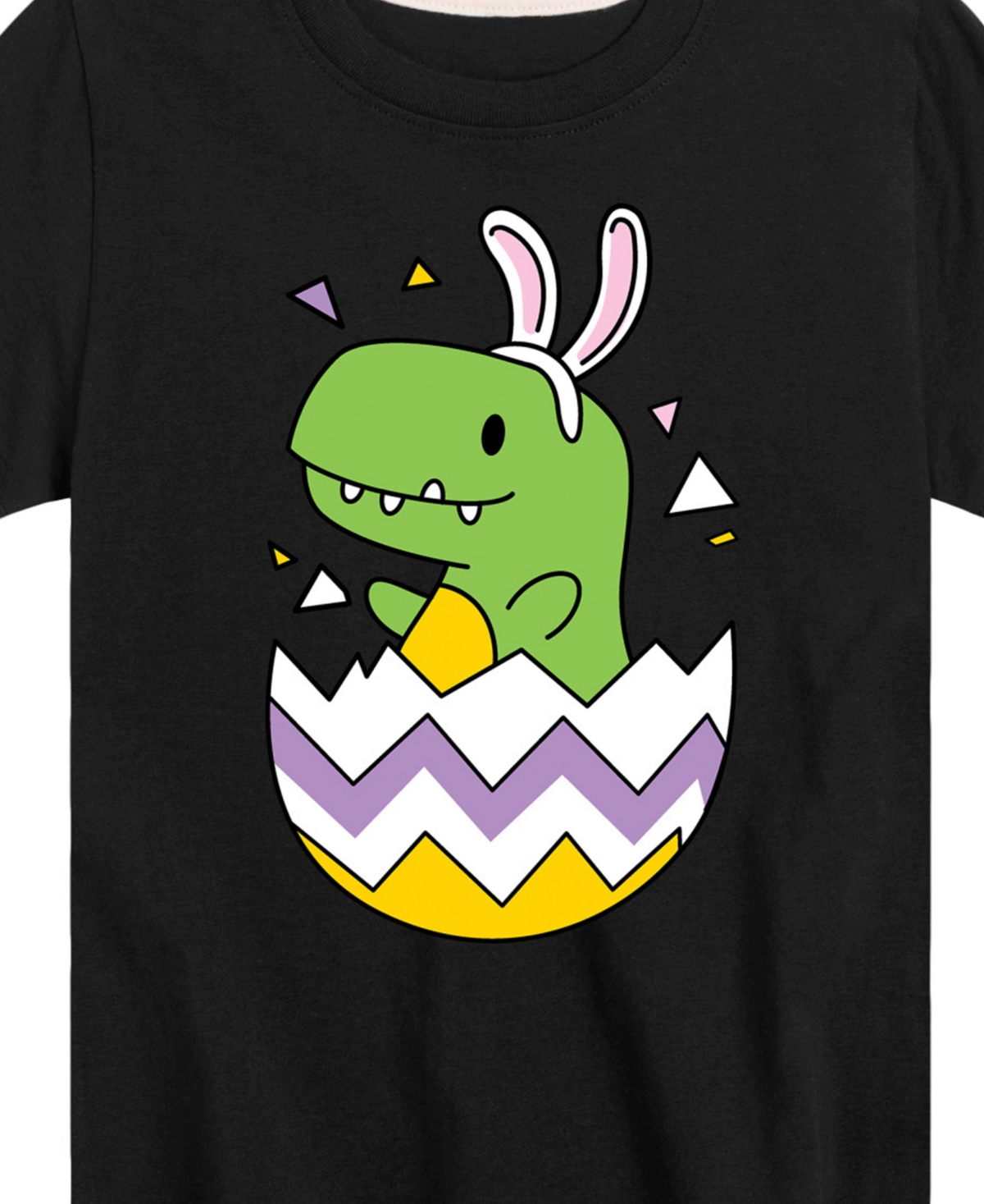 Hybrid Toddler Boys Happy Easter Dino Egg Graphic T-shirt In Black