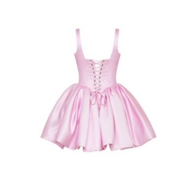 Women's Adorable pink mini dress with puffy skirt