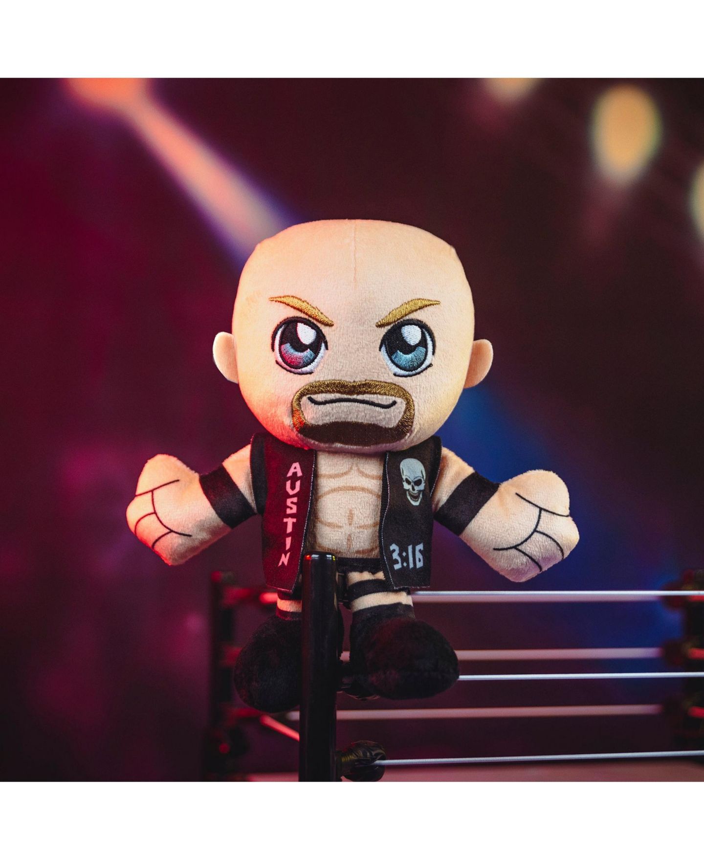 Детская мягкая игрушка Bleacher Creatures Stone Cold Steve Austin Collectible Chibi-Inspired 8" Plush — фото 2