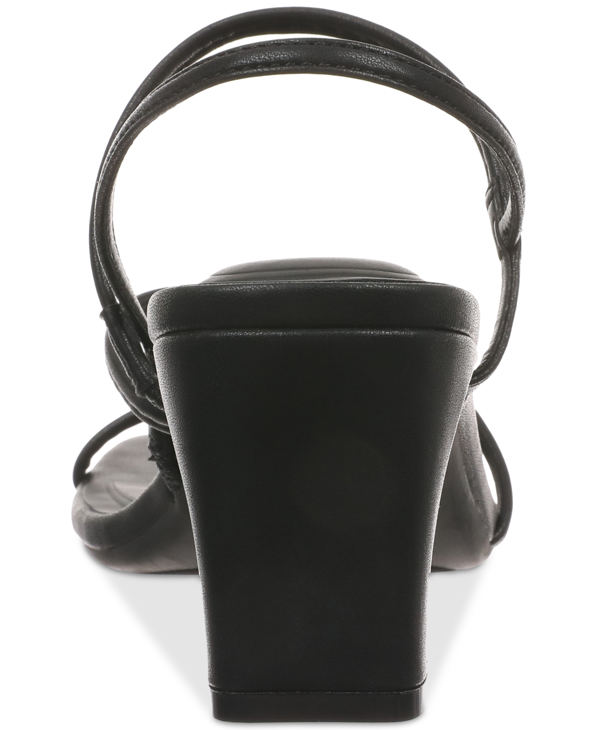 On 34th Women's Cloverr Strappy Block-heel Sandals, Created For Macy's In Black