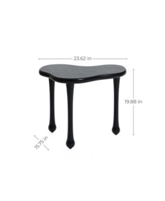 19.9-Inch Wood Irregular Shape Side Table
