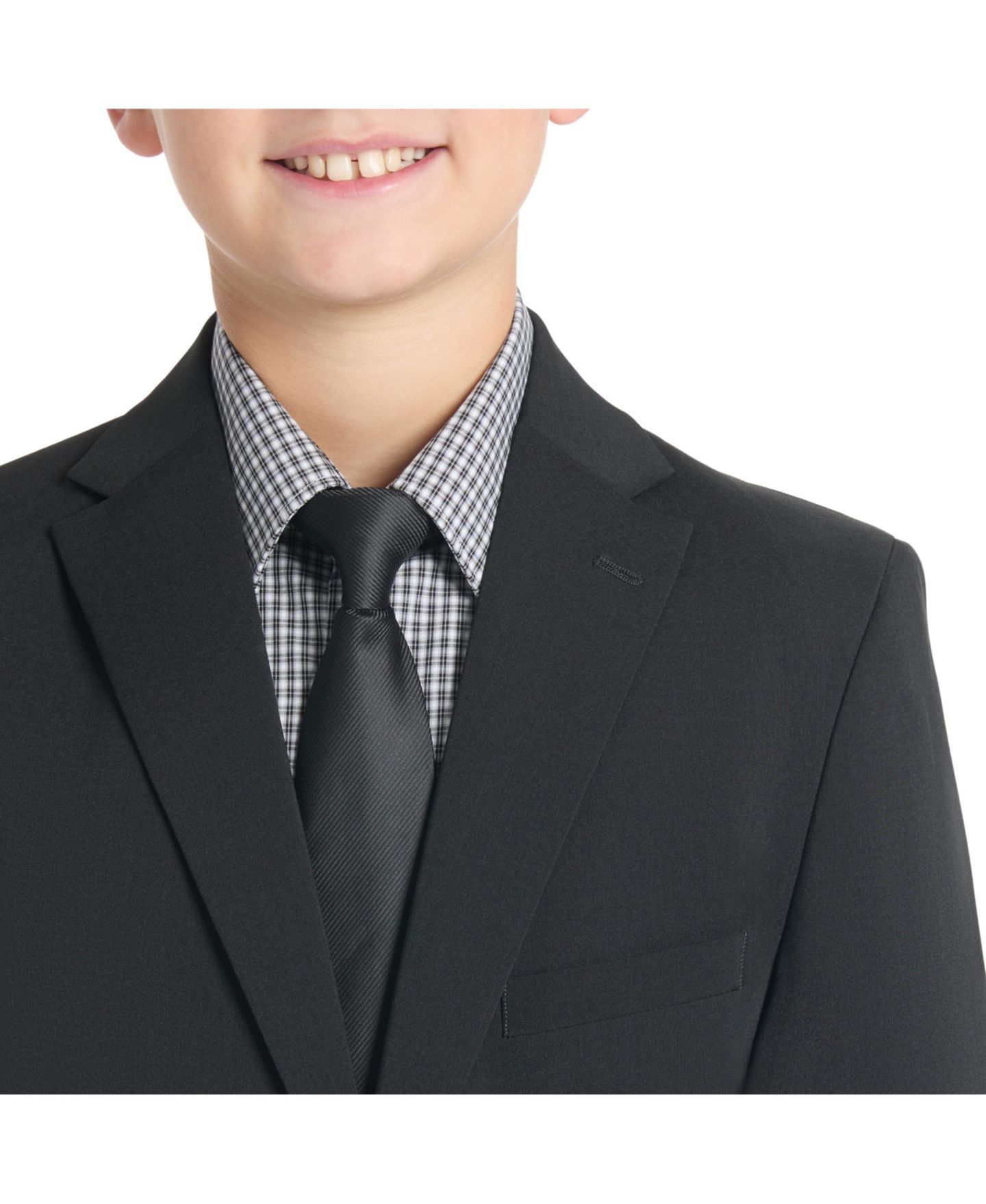 Комплект Kenneth Cole Reaction Slim-Fit Stretch Jacket and Pants, 2-Piece Set для мальчиков, цвет: Чёрный — фото 3