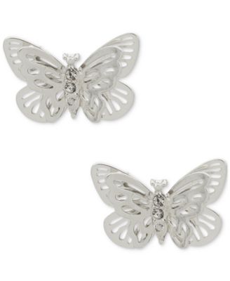 lonna & lilly - Silver-Tone Butterfly Stud Earrings