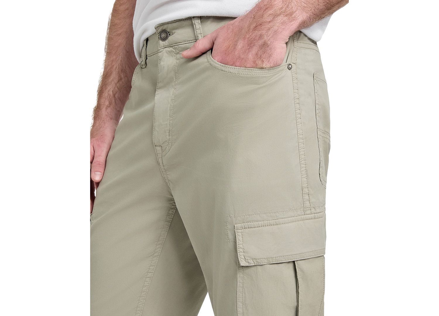 Men's Julianne Sateen Slim-Fit Cargo Pants