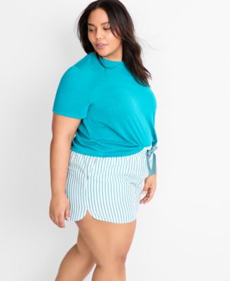 Stripe Seersucker Drawstring Shorts XS-3X, Exclusively for Macy's