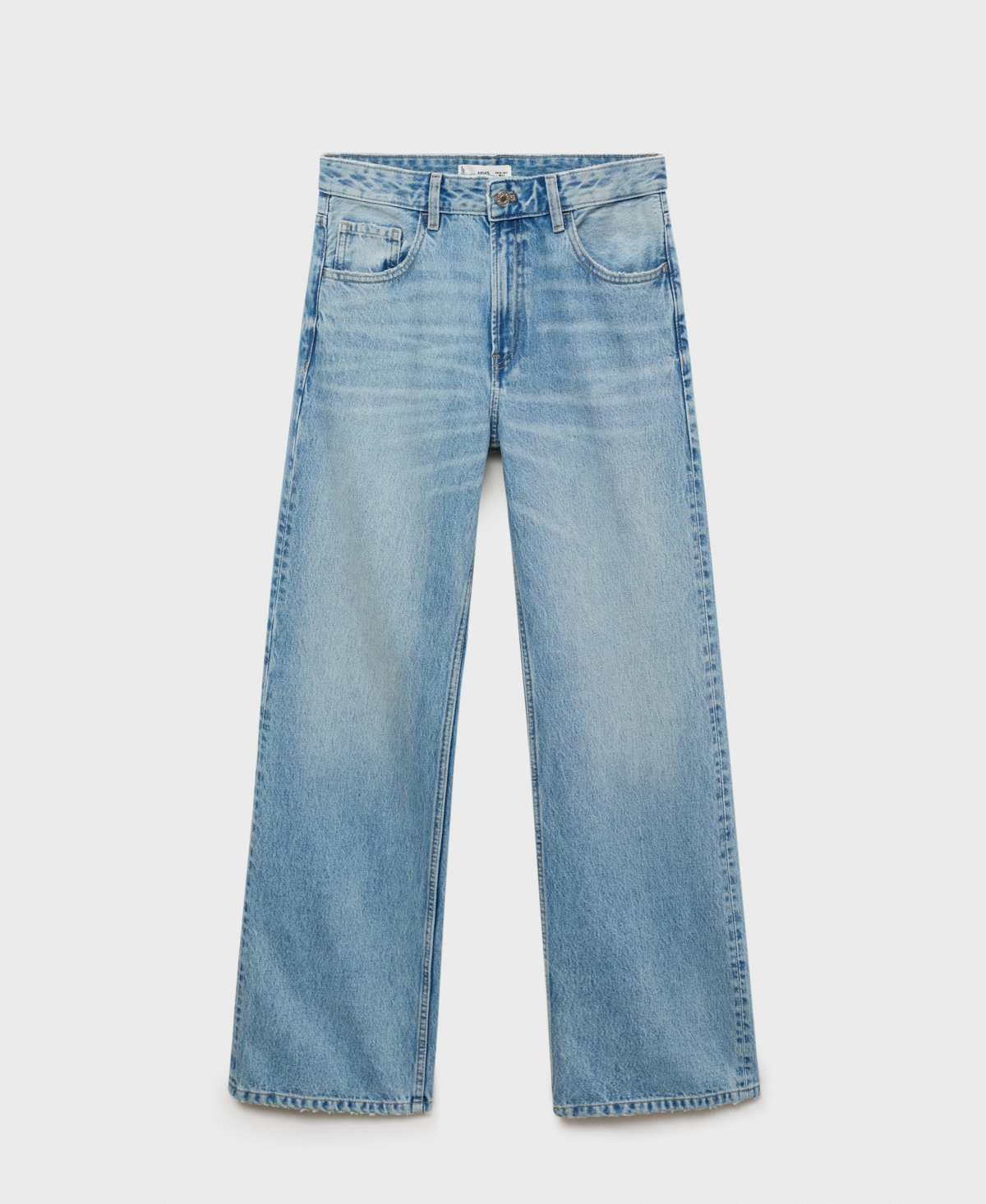 Shop Mango Women's Miami Medium-rise Straight-fit Jeans In Light Blue