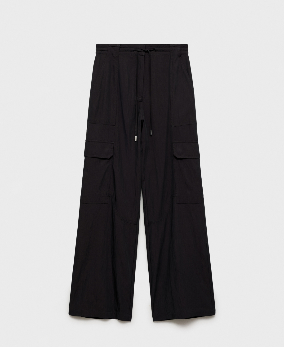 Shop Mango Women's Soft Cargo Trousers In Charcoal