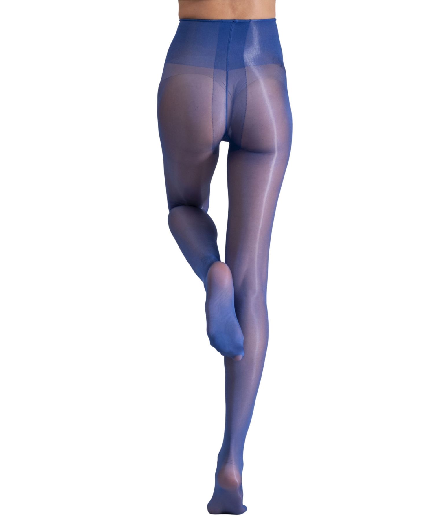 Women's Lustrous Silky Shiny 40 Denier Semi-Opaque High-Waist Pantyhose Tights SKU11003-BL