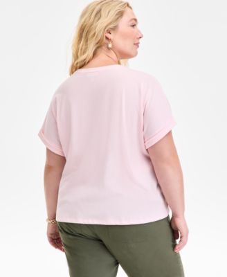 Trendy Plus Size Pompelmo Graphic T-Shirt, Exclusively at Macy's 