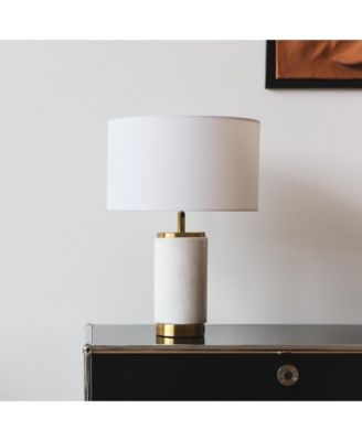 Arden Marble and Gold LED Table Lamp Bundle (17")