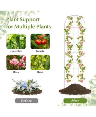 2 Pack - 7-ft Galvanized Steel Outdoor Garden Trellis in Metal Finish