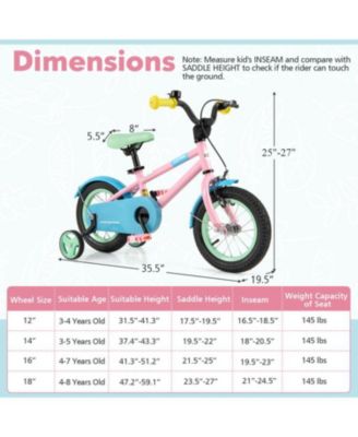 12-Inch Kids Bike with Adjustable Handlebar and Saddle, Lightweight Desig