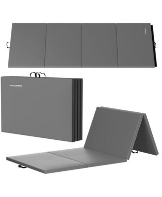 All Purpose Mat with 8 Ft Balance Beam Gymnastic Set, Gray