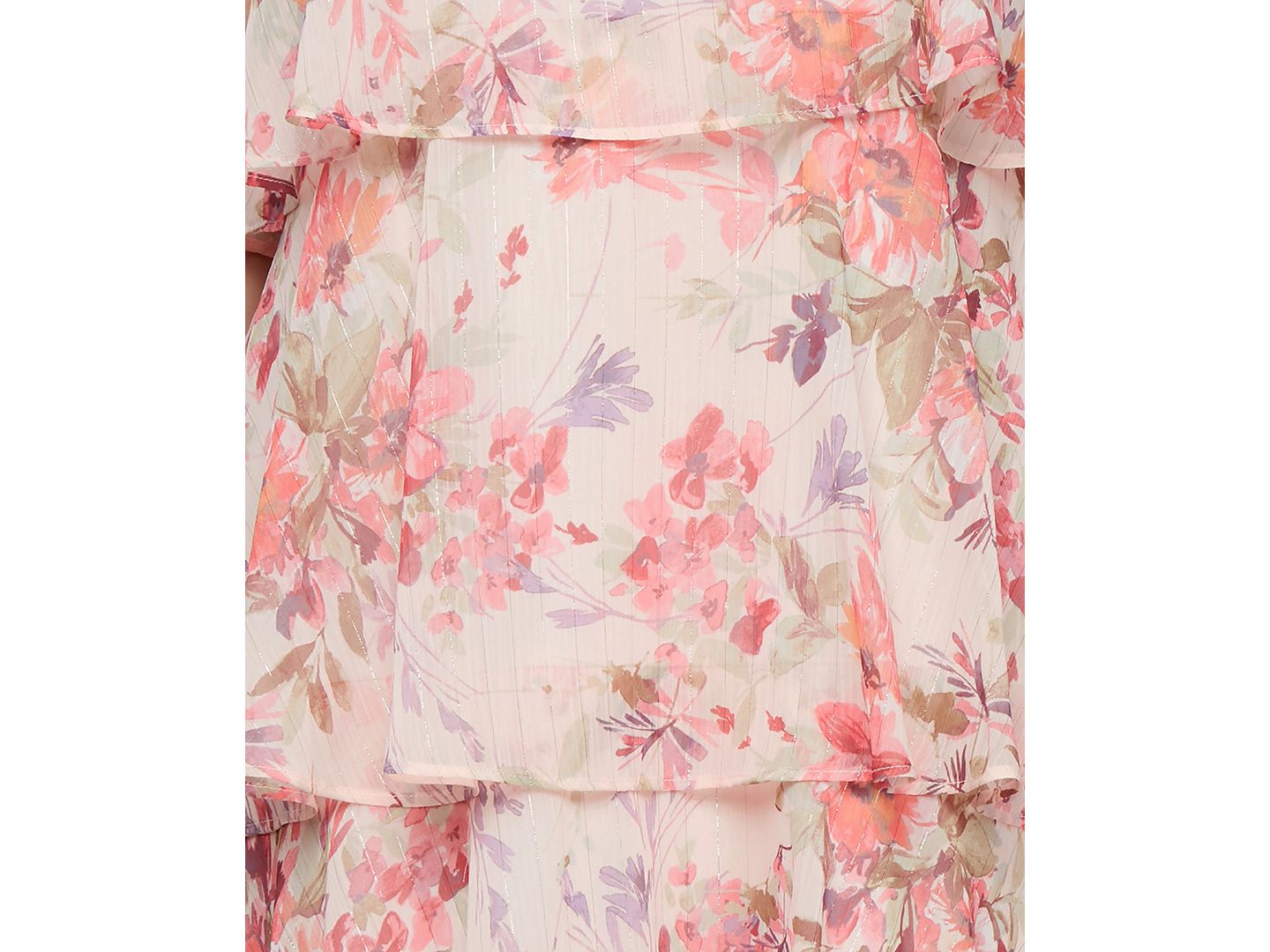 Женское платье SL Fashions Floral-Print Tiered, цвет: Персиковый — фото 3
