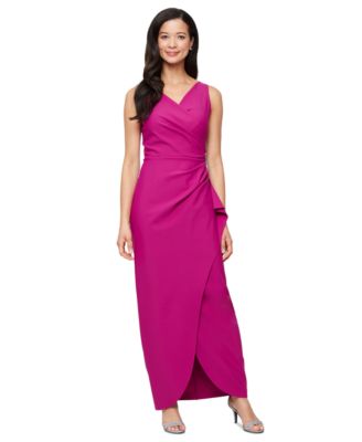 Alex Evenings - Draped Embellished Compression Column Gown