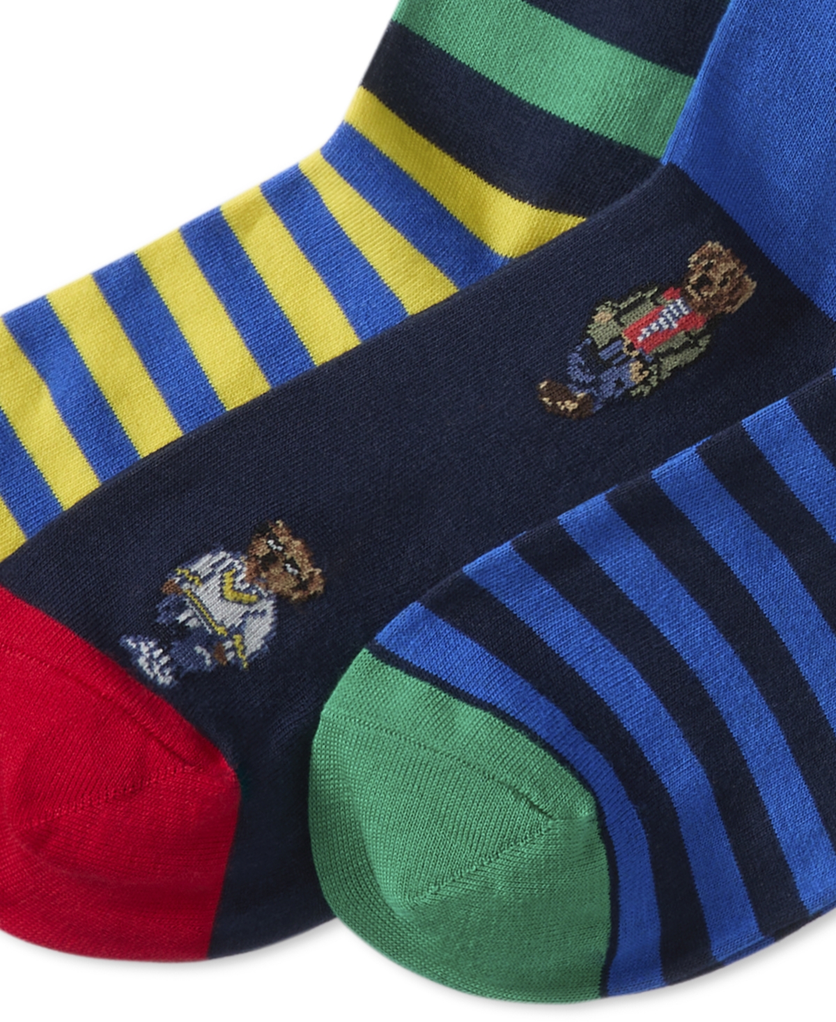 Polo Ralph Lauren Men's Mini Bear & Stripe Socks Gift Box In Multi