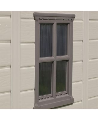 211203 Factor 8 x 11 All Weather Resistant Outdoor Storage Shed, Taupe