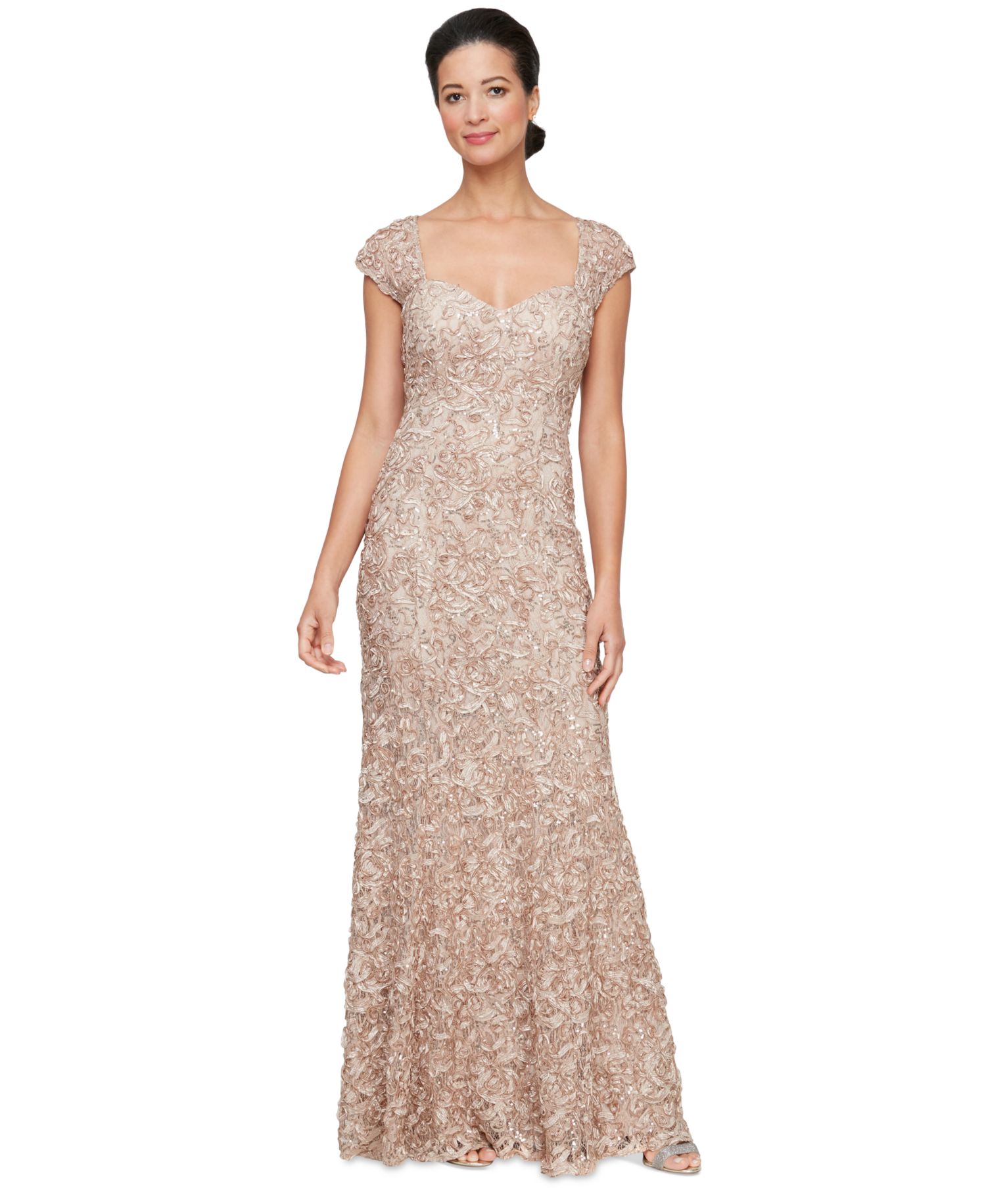 Women's Sequined Soutache Mermaid Gown