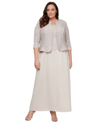 Women's Tan/Beige Lace Formal & Black Tie Dresses | Macy's
