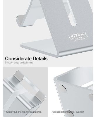 Aluminum Phone Stand for Desk | Phone Holder for iPhone 5-15 Series, Office Decor Accessory