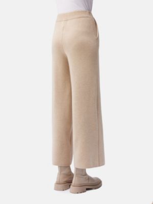 Women's Organic Color Cashmere Wide-Leg Pants